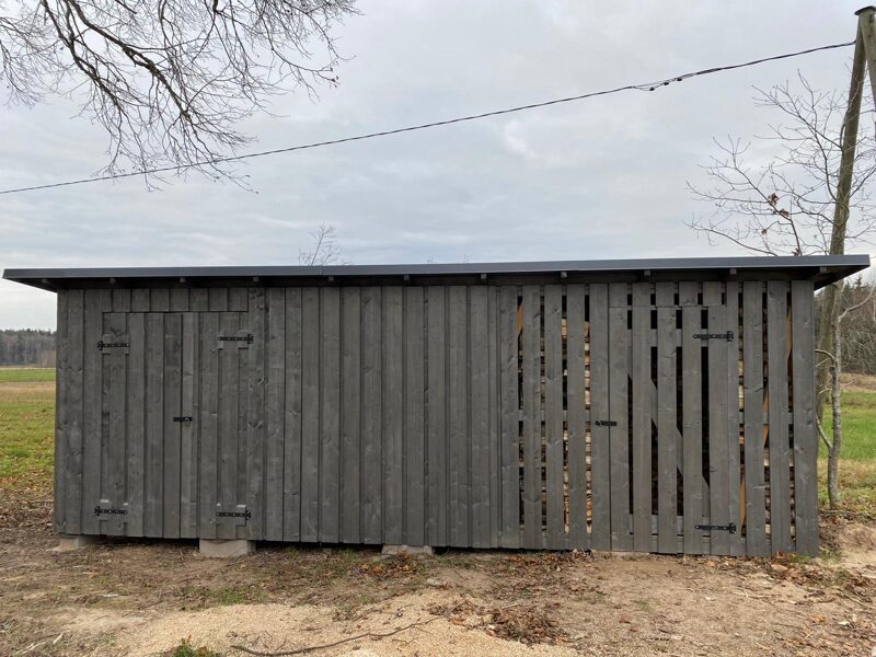 Malkas šķūnītis ar piebūvi palīginstrumentiem, 3x7